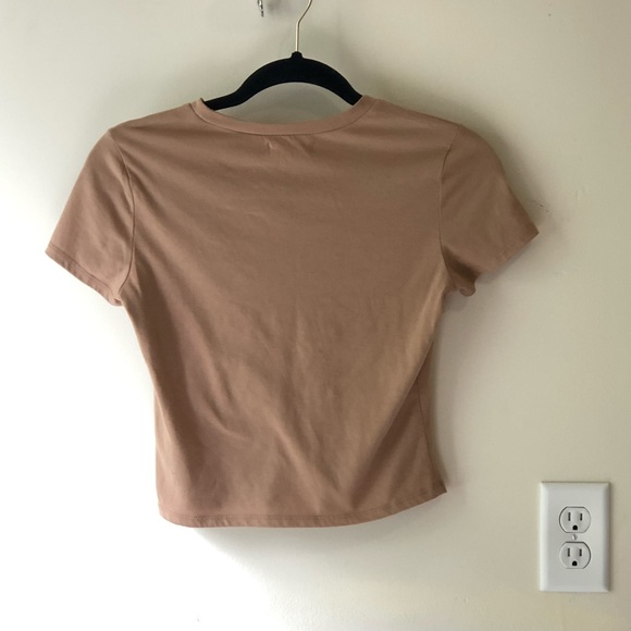 Tan/Beige Feels Crop Top - Picture 2 of 4